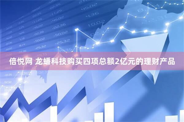 倍悦网 龙蟠科技购买四项总额2亿元的理财产品