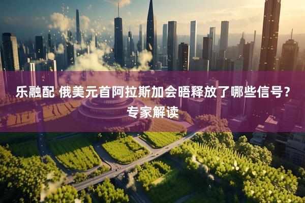 乐融配 俄美元首阿拉斯加会晤释放了哪些信号？专家解读