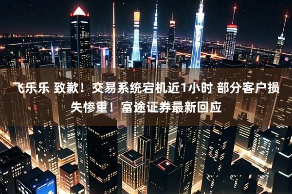 飞乐乐 致歉！交易系统宕机近1小时 部分客户损失惨重！富途证券最新回应