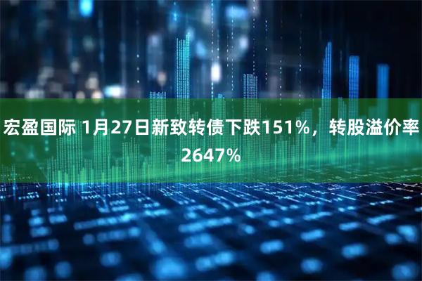 宏盈国际 1月27日新致转债下跌151%,转股溢价率2647%
